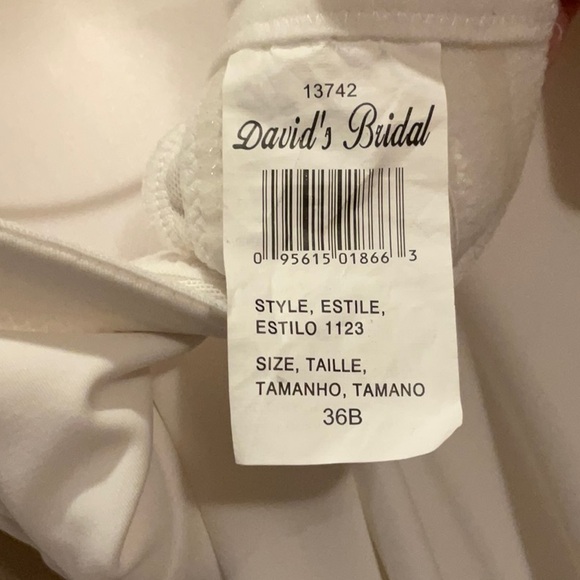 white strapless full length bra slip size 36B-David’s Bridal by Q-T Intimates - Picture 8 of 16